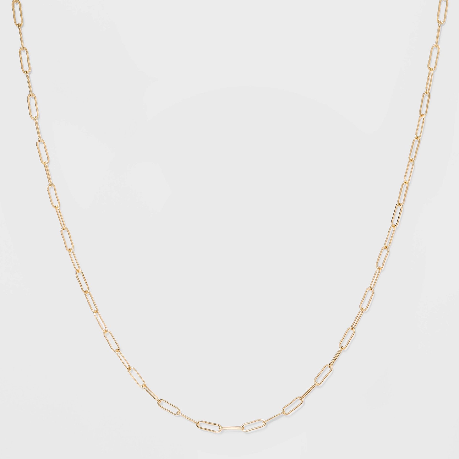slide 1 of 3, Paper Clip Chain Short Necklace - A New Day Gold, 1 ct