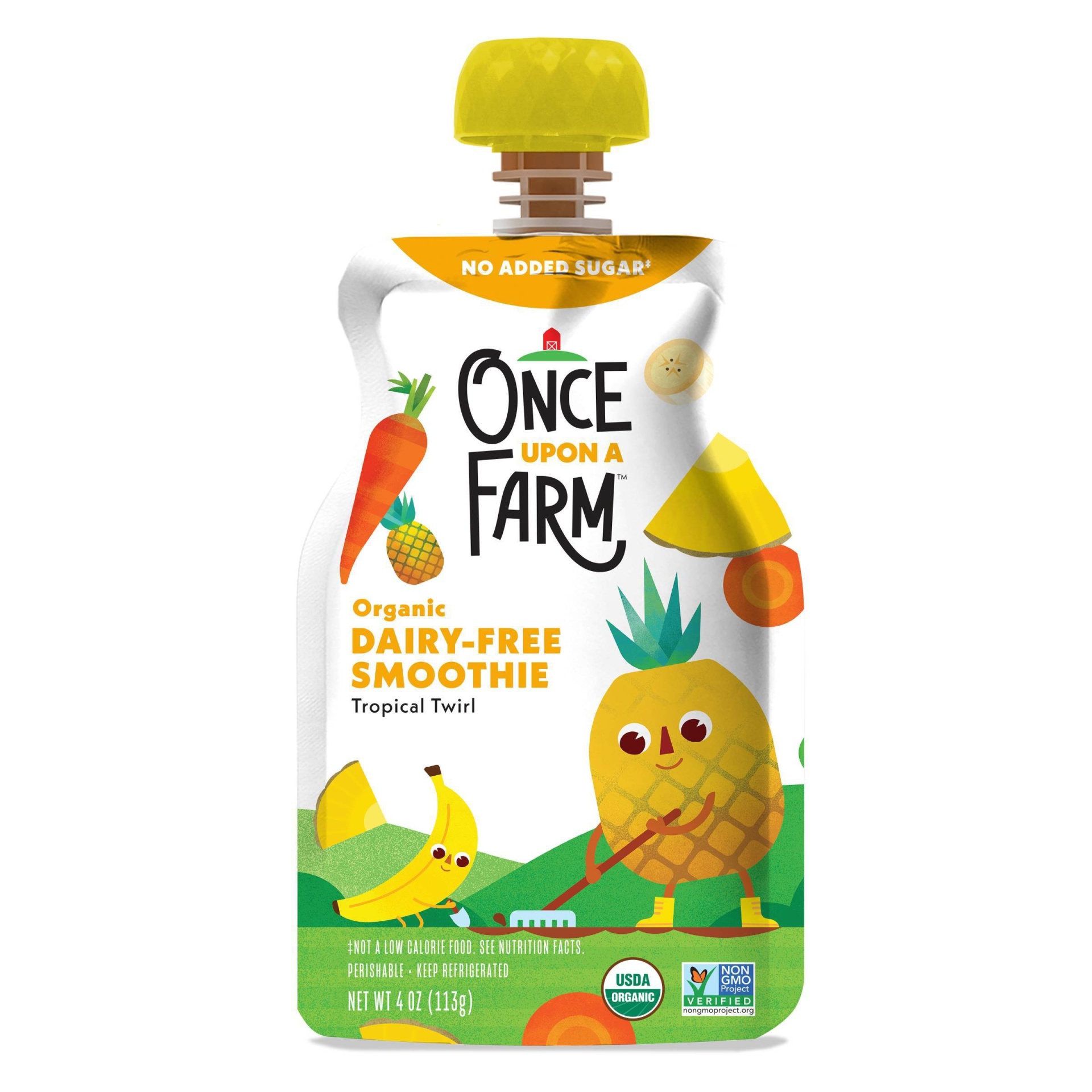 Once Upon a Farm Tropical Twirl Organic Dairy-Free Kids' Smoothie - 4oz ...