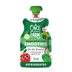 Once Upon A Farm Go-Go Greens Organic Dairy-Free Kids' Smoothie - 4oz Pouch