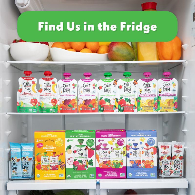 slide 2 of 12, Once Upon a Farm Green Kale & Apples Organic Kids' Snack - 4ct/3.2oz Pouches, 4 ct; 3.2 oz