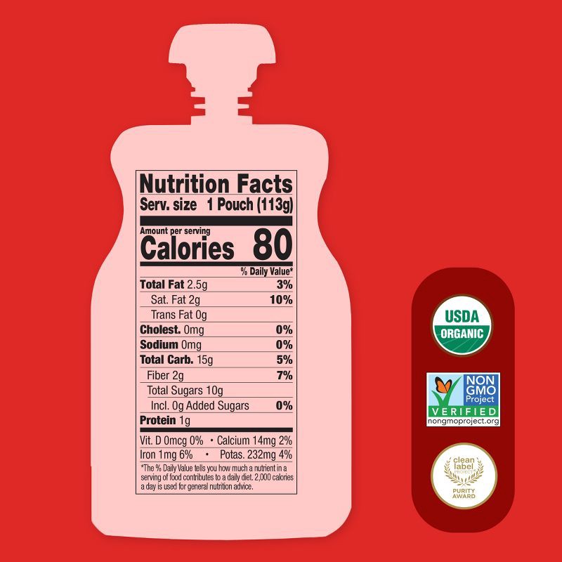 slide 2 of 11, Once Upon a Farm Strawberry Banana Swirl Organic Dairy-Free Kids' Smoothie - 4ct/4oz Pouches, 4 ct; 4 oz