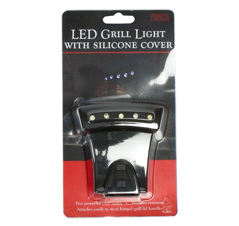 slide 2 of 4, Charcoal Companion LED Grill Light with Black Silicone Cover, 1 ct