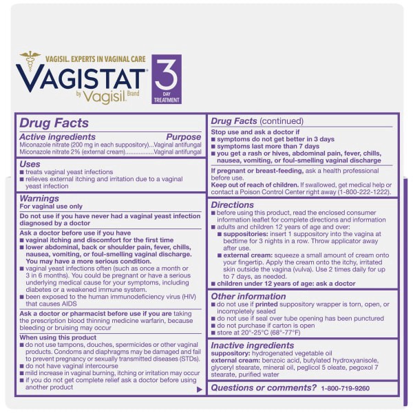 slide 13 of 25, Vagisil Vagistat 3 Day Yeast Infection Treatment, 3 ct