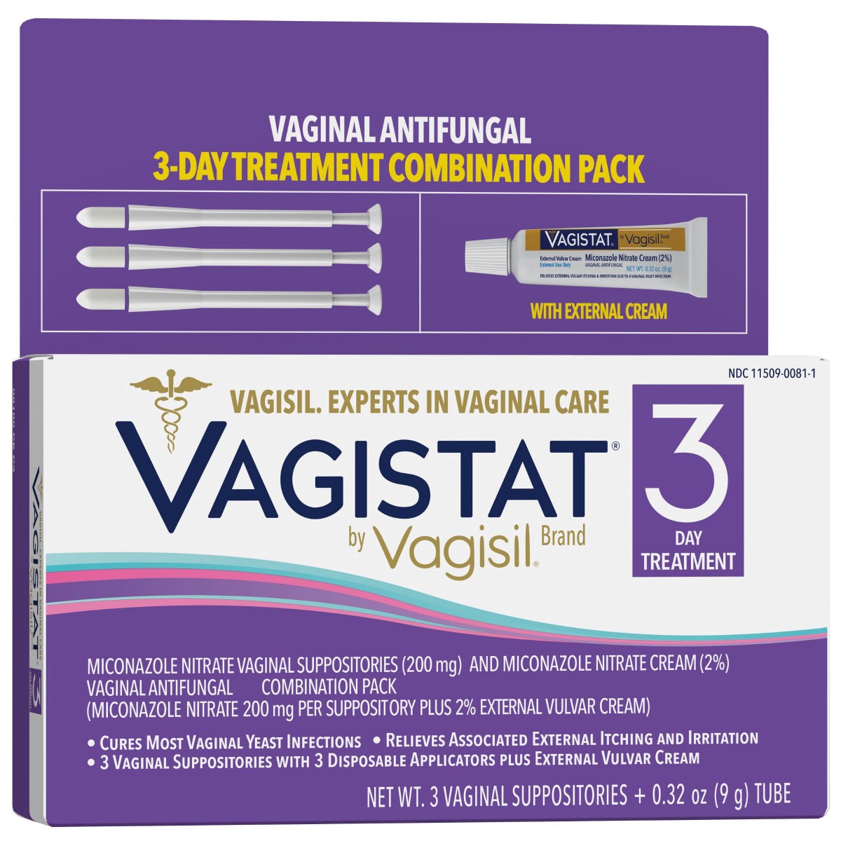 slide 12 of 25, Vagisil Vagistat 3 Day Yeast Infection Treatment, 3 ct