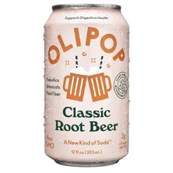 OLIPOP Classic Root Beer Prebiotic Soda - 12 fl oz Can