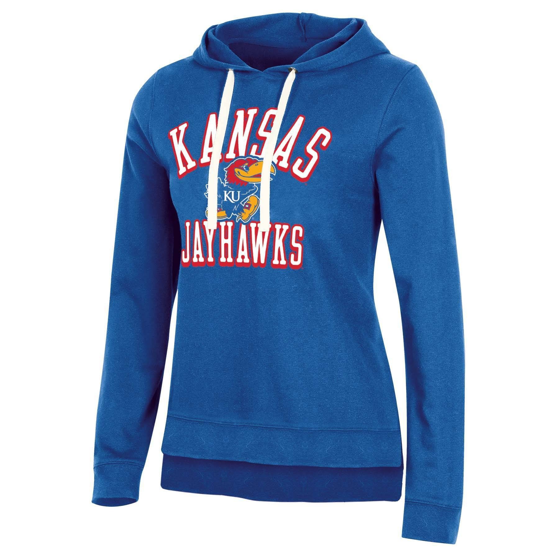 slide 1 of 2, NCAA Kansas Jayhawks Women's Fleece Hooded Sweatshirt - XL, 1 ct