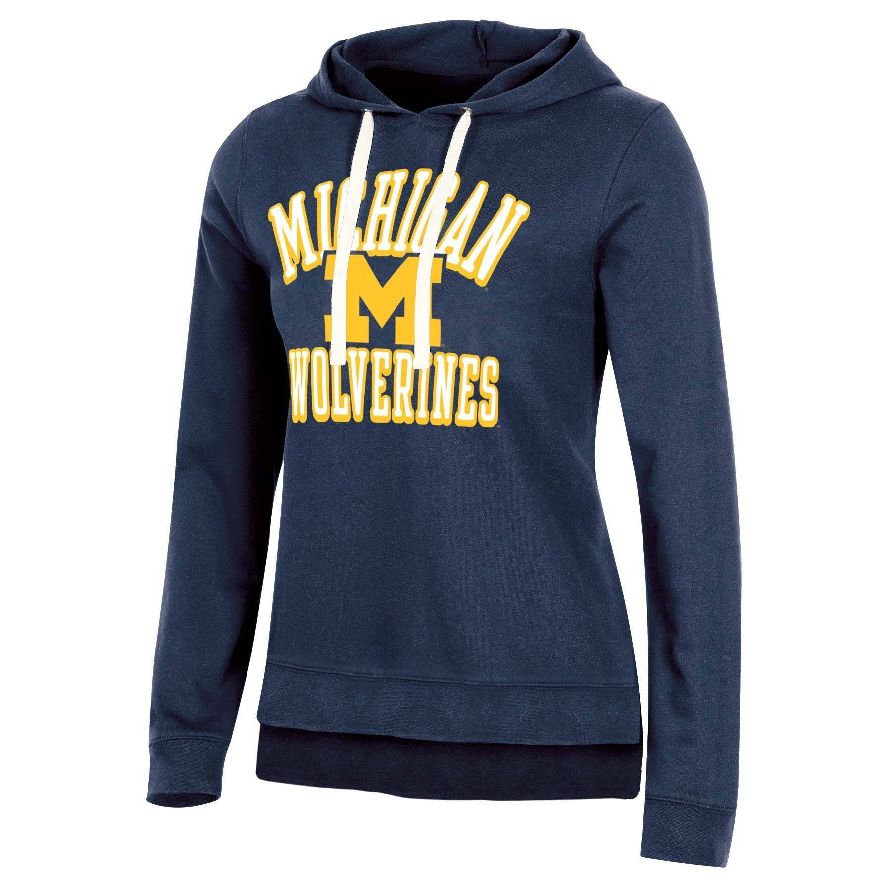 slide 1 of 2, NCAA Michigan Wolverines Women's Fleece Hooded Sweatshirt - XL, 1 ct