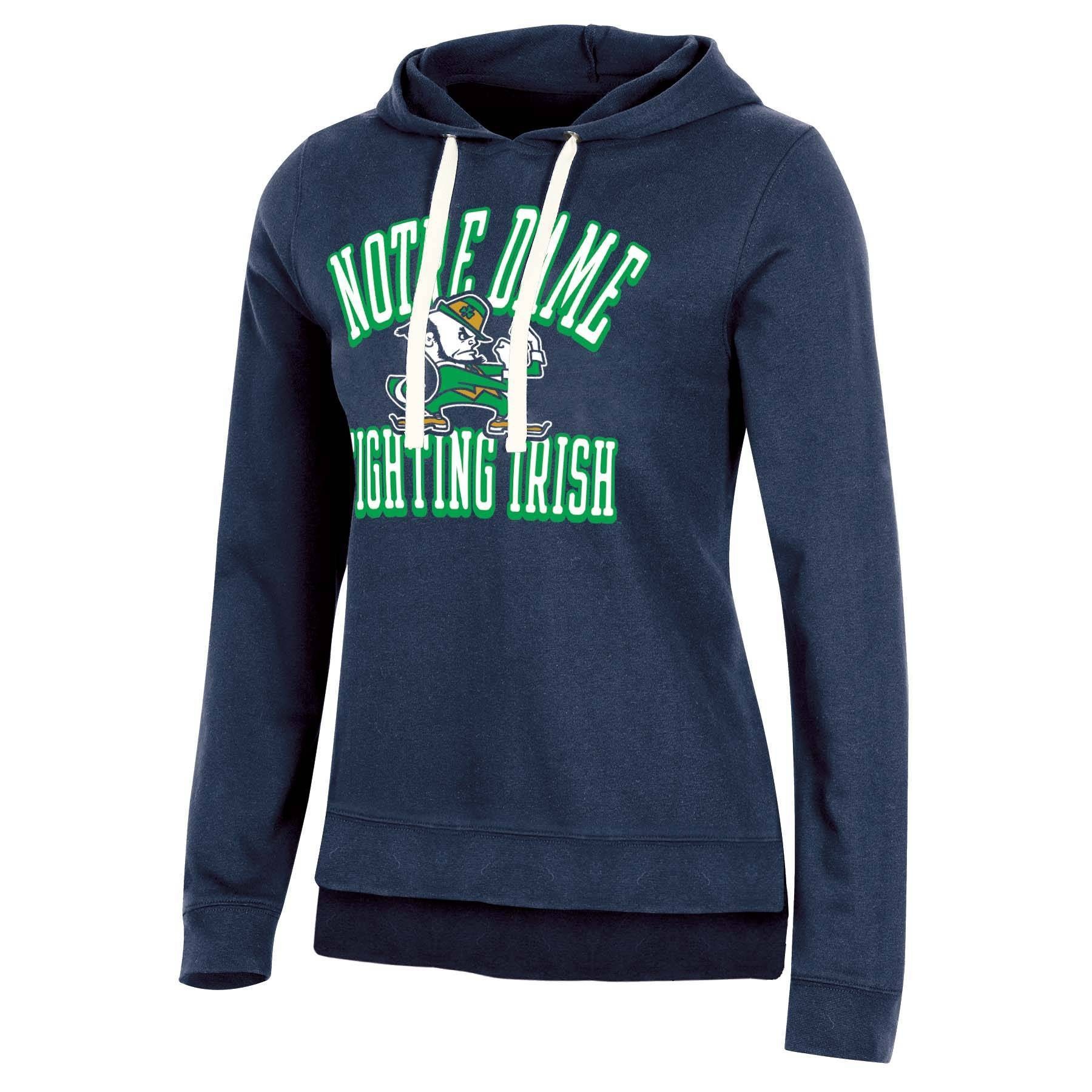 slide 1 of 2, NCAA Notre Dame Fighting Irish Women&#39;s Fleece Hooded Sweatshirt - XL, 1 ct