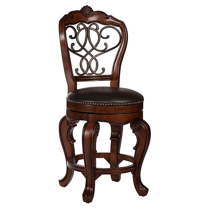 slide 2 of 3, Hillsdale Burrell Wood Swivel Counter Stool - Cherry, 1 ct