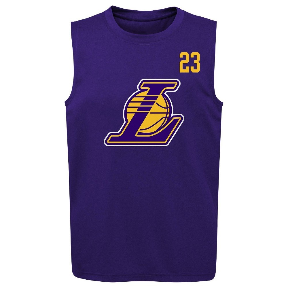 slide 2 of 3, NBA Los Angeles Lakers Boys' Synthetic Tank - XL, 1 ct