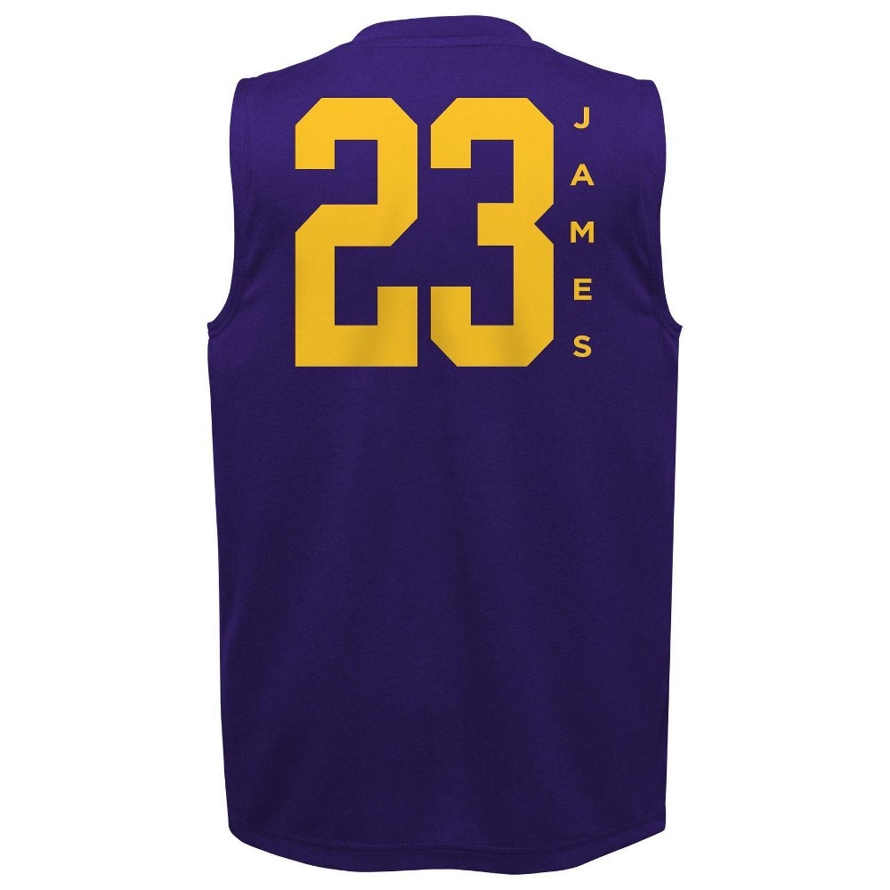 slide 3 of 3, NBA Los Angeles Lakers Boys' Synthetic Tank - XL, 1 ct