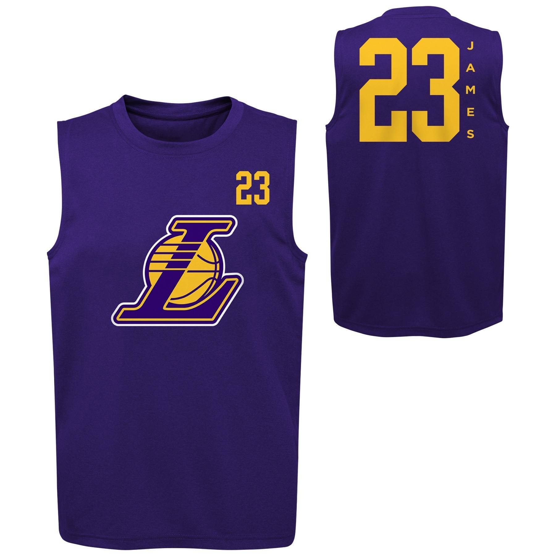 slide 1 of 3, NBA Los Angeles Lakers Boys' Synthetic Tank - XL, 1 ct