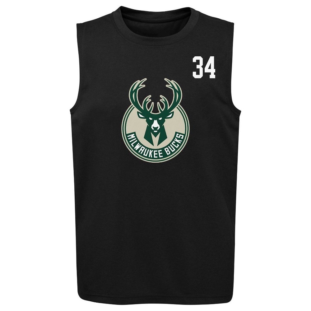 slide 2 of 3, NBA Milwaukee Bucks Boys' Synthetic Tank - XL, 1 ct