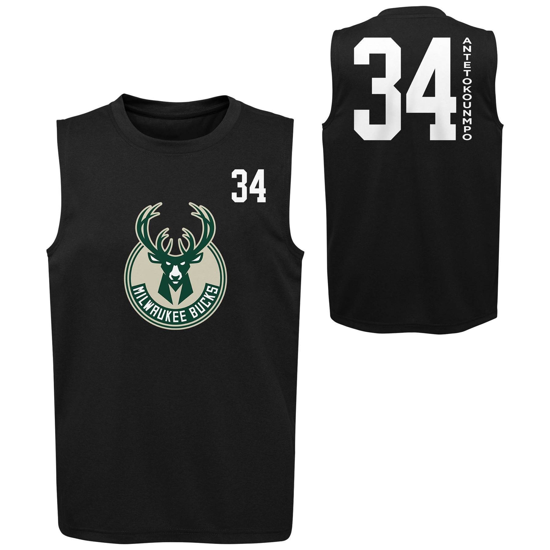 slide 1 of 3, NBA Milwaukee Bucks Boys' Synthetic Tank - XL, 1 ct