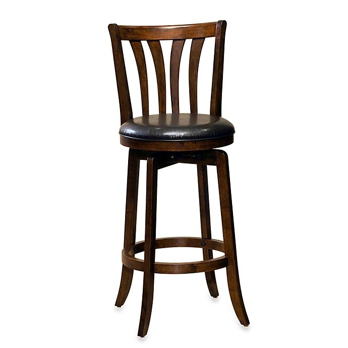 slide 1 of 2, Hillsdale Savana Swivel Bar Stool - Cherry, 30 in