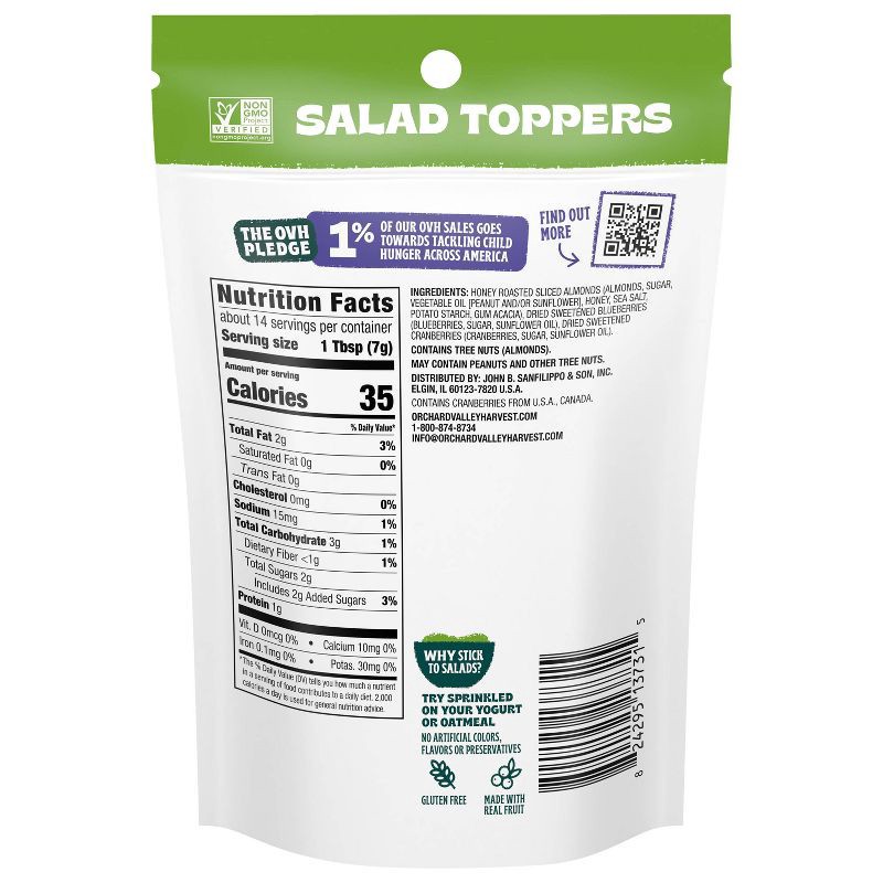 slide 3 of 4, Orchard Valley Harvest Honey Roasted Sliced Almonds & Berries Salad Toppers - 3.5oz, 3.5 oz