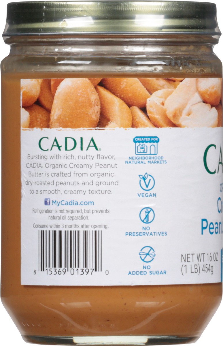 slide 12 of 13, Cadia Creamy Organic Peanut Butter - 16 oz, 16 oz