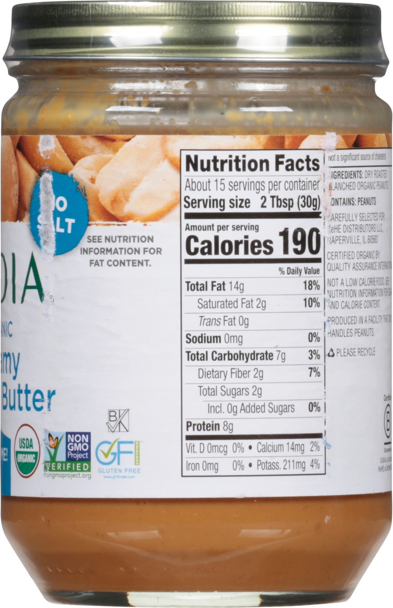 slide 8 of 13, Cadia Creamy Organic Peanut Butter - 16 oz, 16 oz