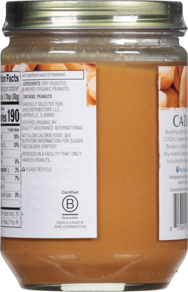 slide 2 of 13, Cadia Creamy Organic Peanut Butter - 16 oz, 16 oz