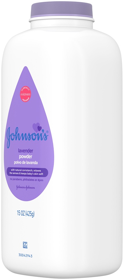 slide 3 of 6, Johnson's Lavender Baby Powder with Naturally Derived Cornstarch for Delicate Skin, Hypoallergenic and Free of Parabens, Phthalates, and Dyes Baby Skin Care, 15 oz