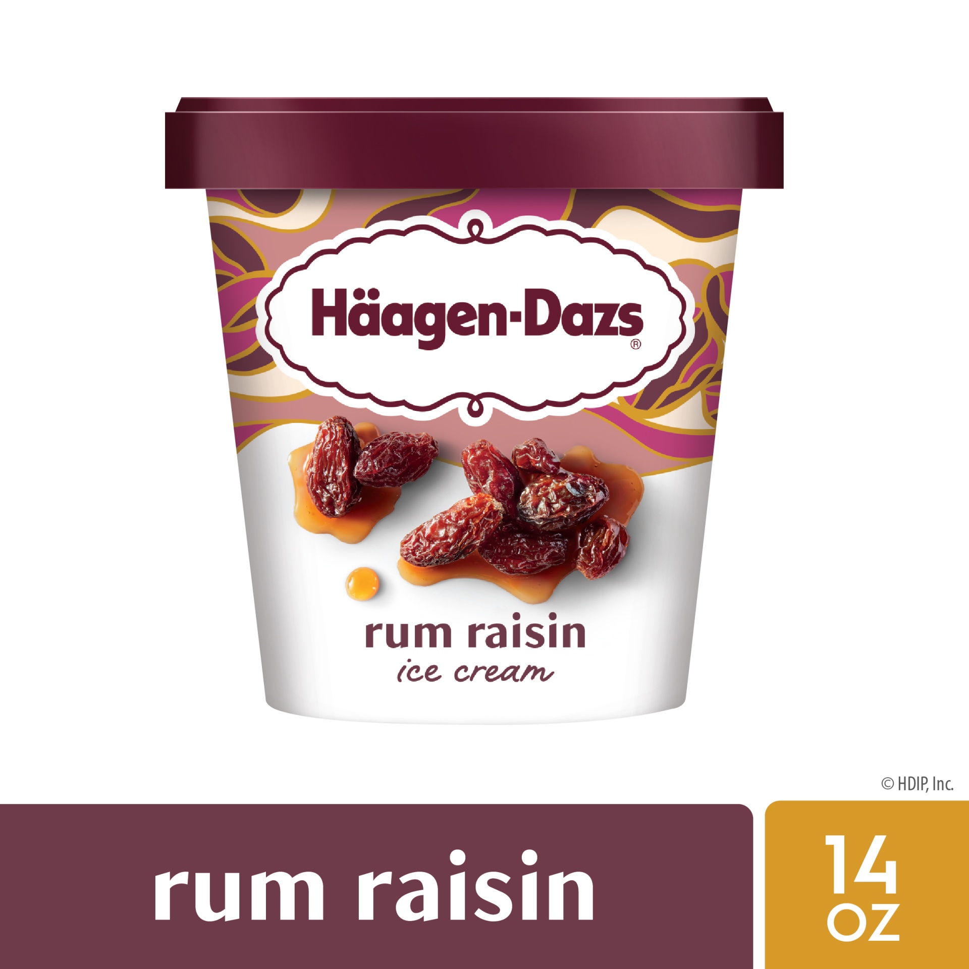 slide 1 of 7, Häagen-Dazs Rum Raisin Ice Cream, 14 fl oz