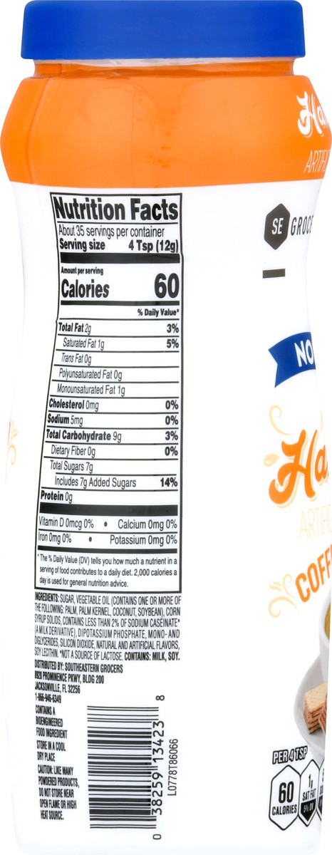 slide 8 of 12, SE Grocers Hazelnut Creamer - 15 oz, 15 oz