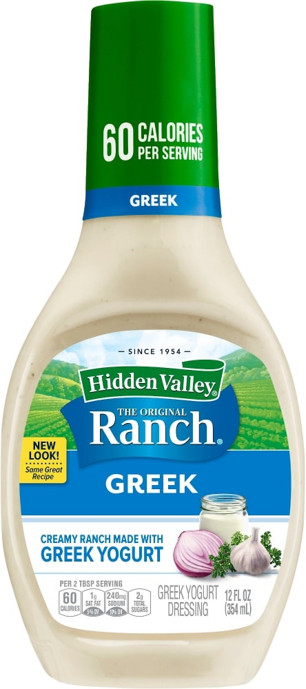 slide 1 of 6, Hidden Valley Ranch Gluten Free Greek Yogurt Dressing, 12 fl oz