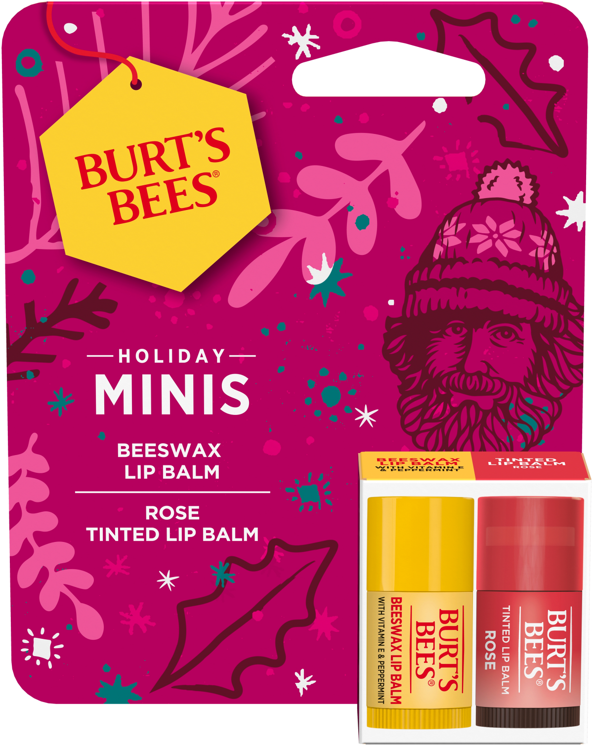 slide 1 of 5, Burts Bees Burt's Bees Mini Lip Balms Beeswax Tlb Mini Rose, 1 ct