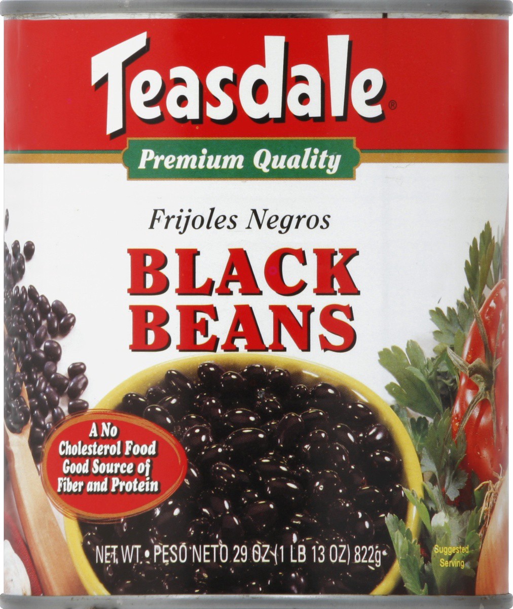 slide 2 of 2, Teasdale Beans Black Can, 30 oz