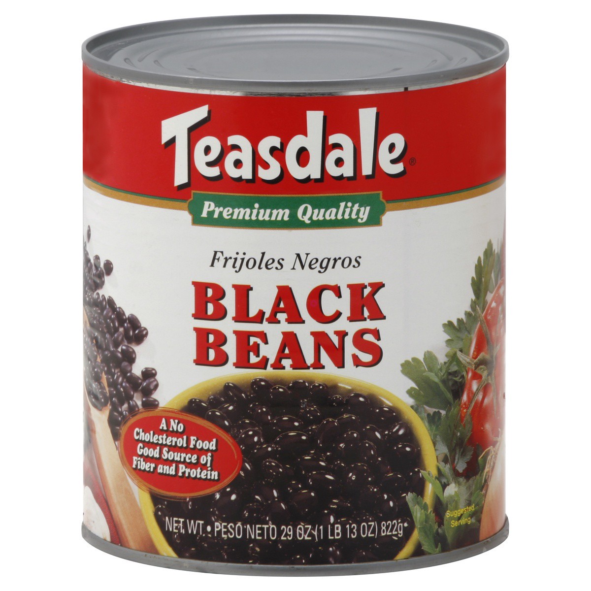 slide 1 of 2, Teasdale Beans Black Can, 30 oz