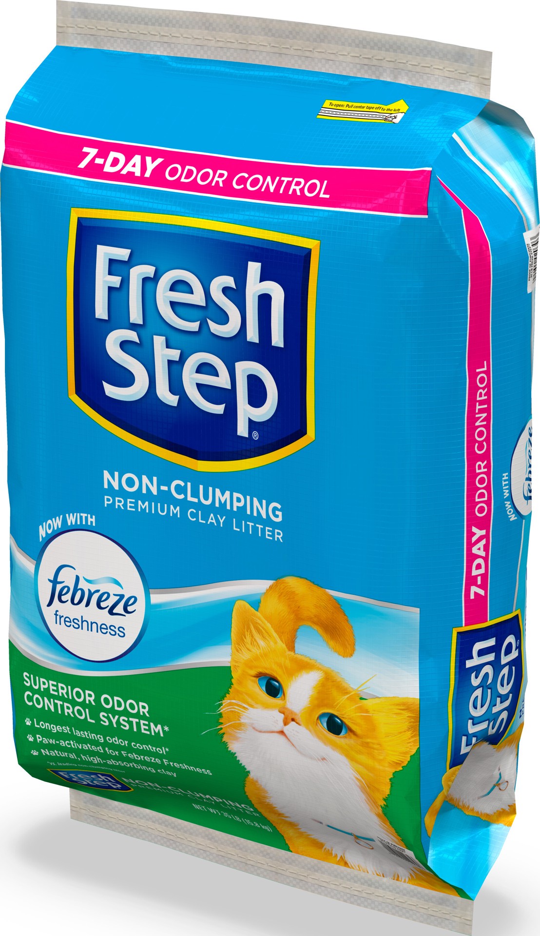 slide 2 of 5, Fresh Step Non-Clumping Cat Litter Scented, 35 lb