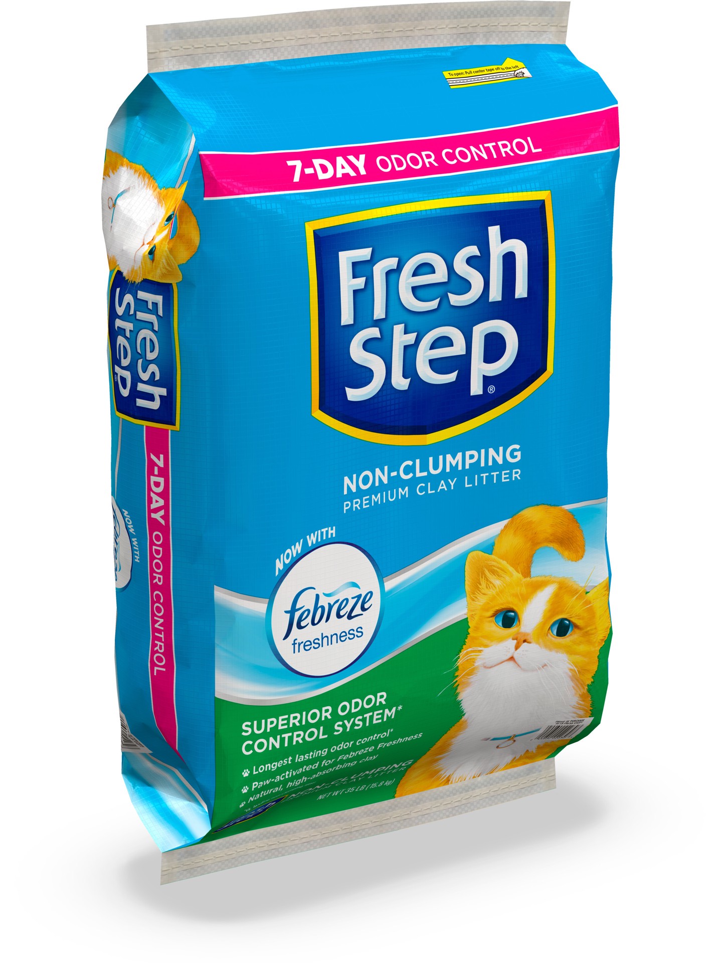 slide 4 of 5, Fresh Step Non-Clumping Cat Litter Scented, 35 lb