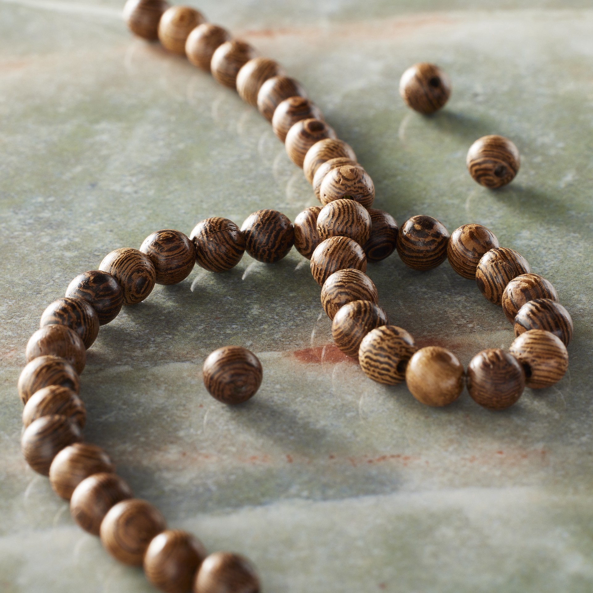 slide 2 of 3, Natural Brown Wood Round Beads, 5.5mm By Bead Landing, 5.5mm