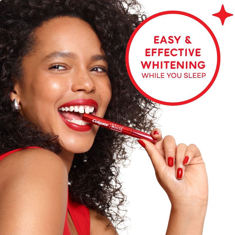 slide 7 of 11, Colgate Optic White Overnight Teeth Whitening Pen Gel - 0.08 fl oz/21 Treatments, 0.08 fl oz