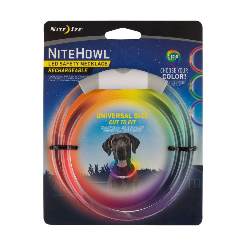 slide 1 of 5, Nite Ize Howl Rechargeable Disco Dog Collar, 1 ct