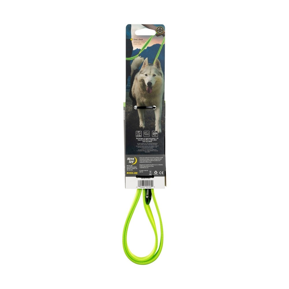 slide 2 of 6, Nite Ize LED Dog Leash - Green, 1 ct