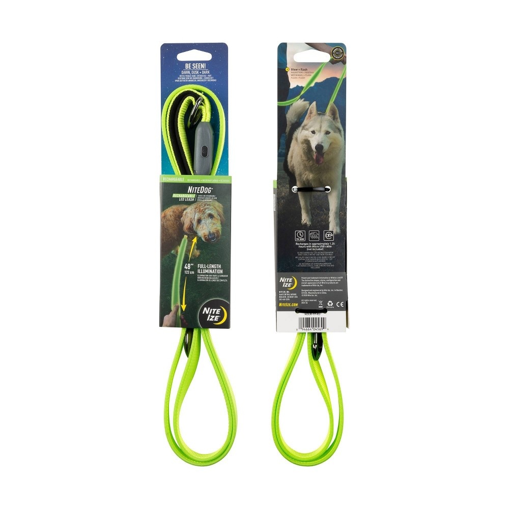 slide 3 of 6, Nite Ize LED Dog Leash - Green, 1 ct