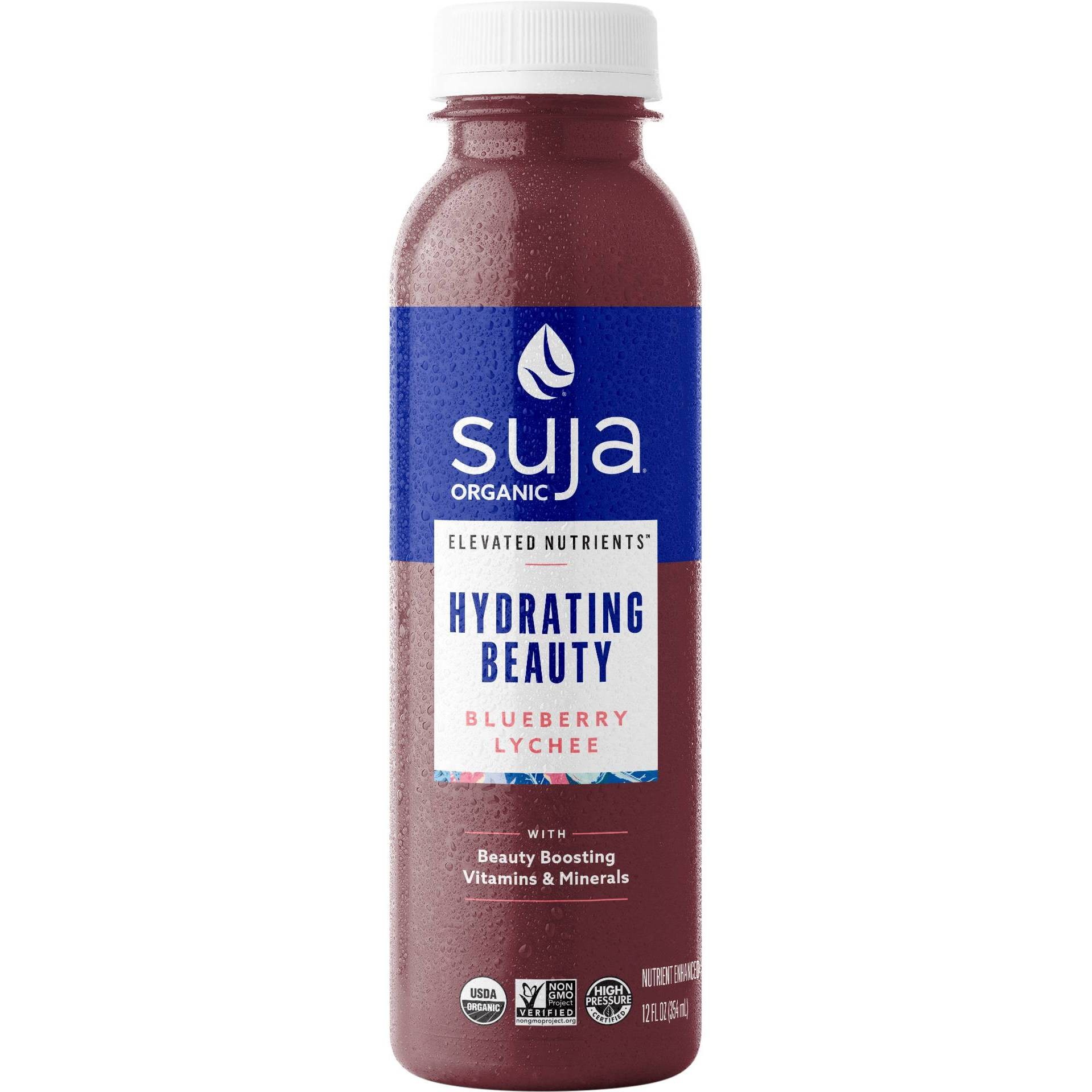 slide 1 of 5, Suja Organic Elevated Nutrients Hydrating Beauty Blueberry Lychee, 12 fl oz