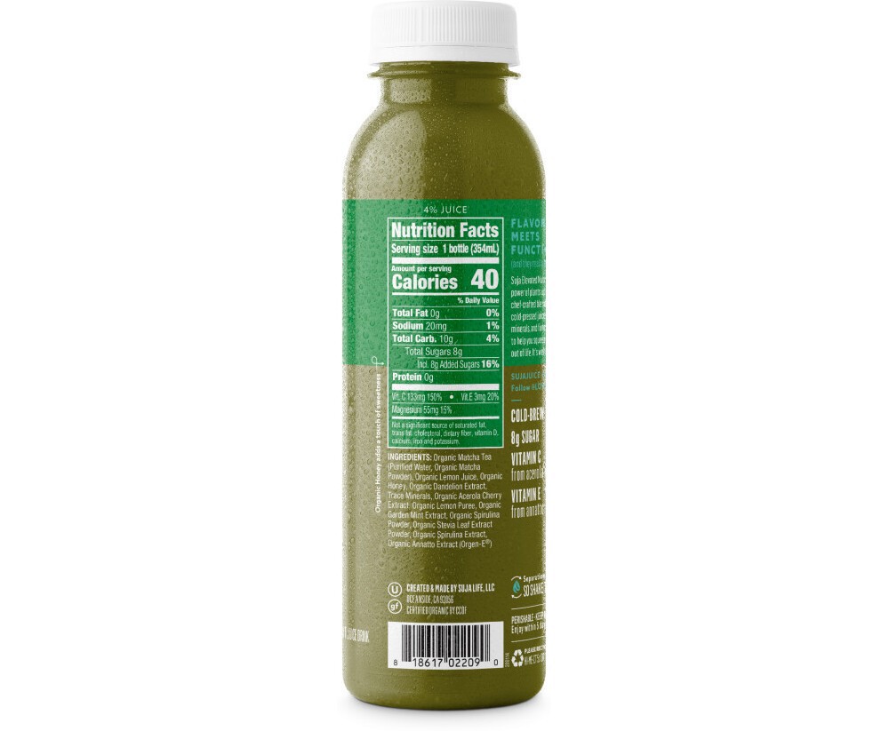 slide 6 of 7, Suja Organic Elevated Nutrients Detox Matcha Mint - 12 fl oz, 12 fl oz