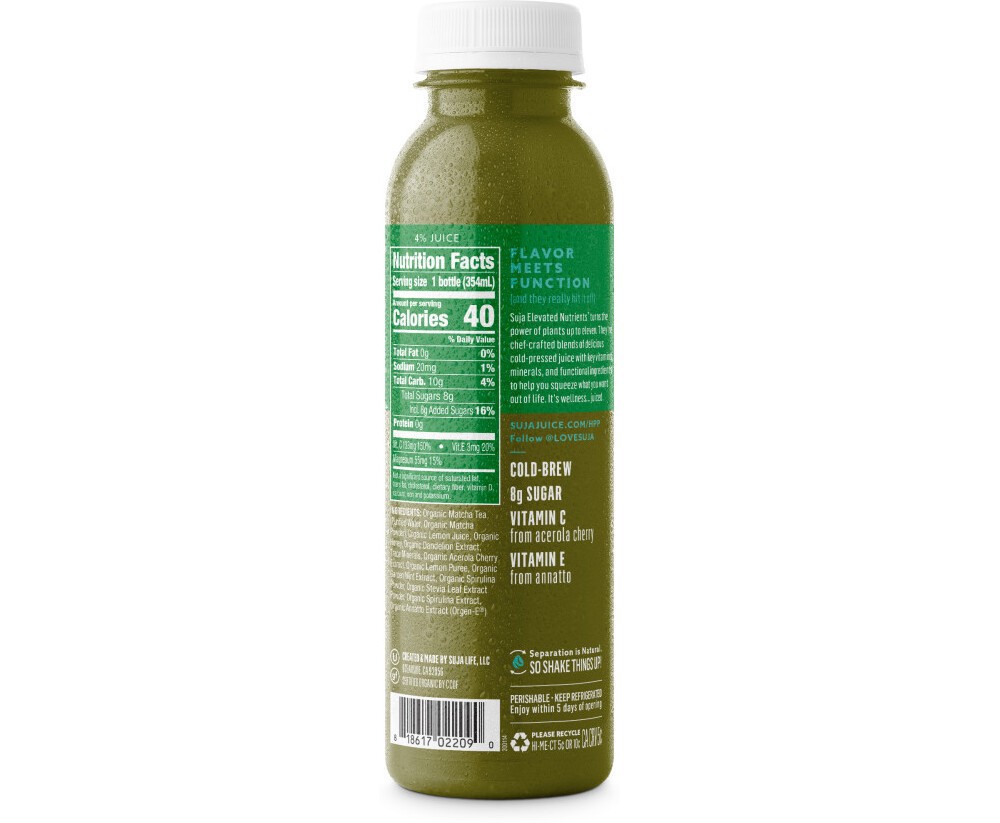 slide 7 of 7, Suja Organic Elevated Nutrients Detox Matcha Mint - 12 fl oz, 12 fl oz