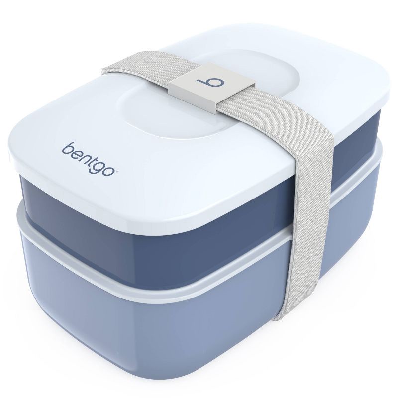 slide 2 of 8, Bentgo Classic All-in-One Stackable Lunch Box Container with Built in Flatware - Slate, 1 ct