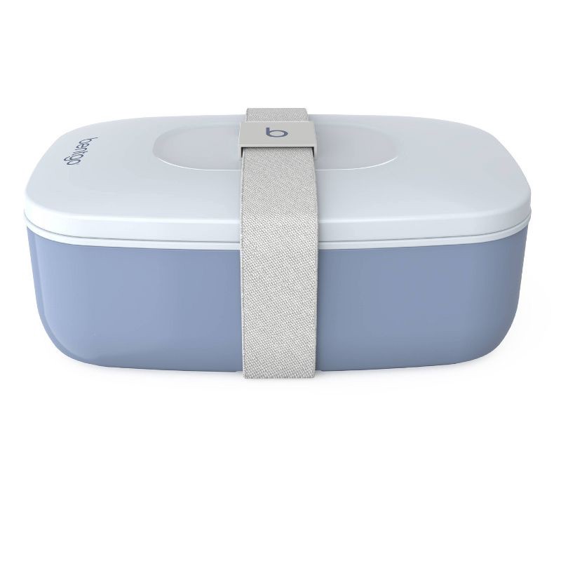 slide 2 of 8, Bentgo Classic All-in-One Stackable Lunch Box Container with Built in Flatware - Slate, 1 ct