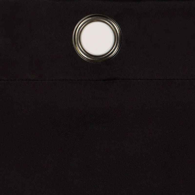 slide 3 of 7, 2pk 37"x84" Eclipse Blackout Shadow Window Curtain Panels Black, 2 ct