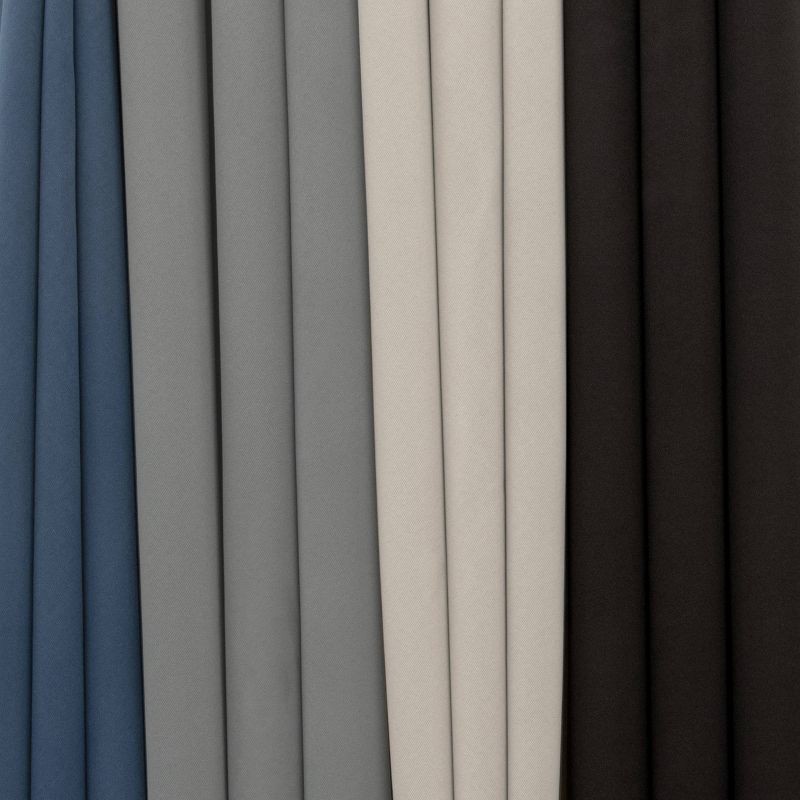 slide 6 of 7, 2pk 37"x84" Eclipse Blackout Shadow Window Curtain Panels Black, 2 ct