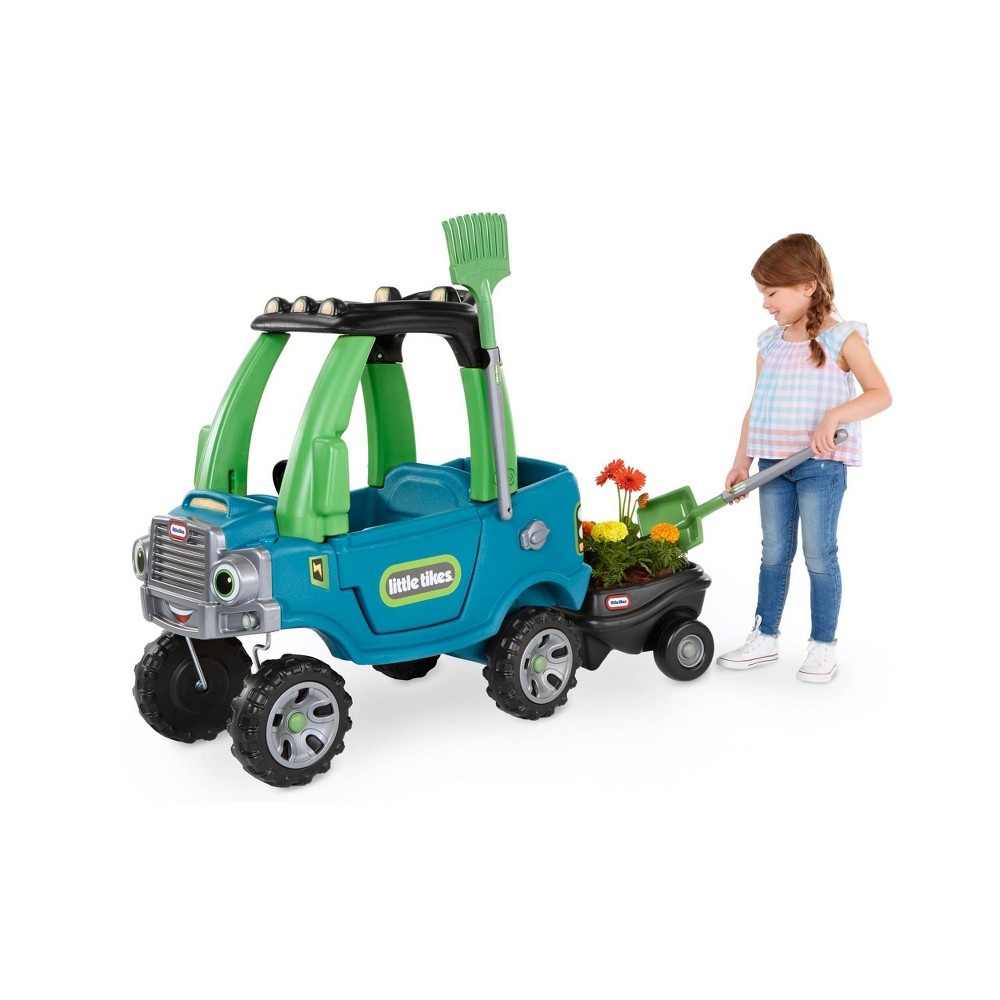 slide 3 of 7, Little Tikes Go Green Truck with Trailer Ride-On, 1 ct