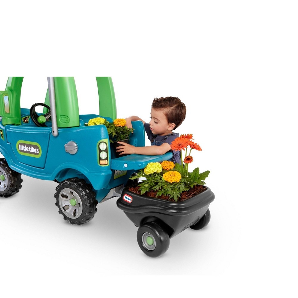 slide 5 of 7, Little Tikes Go Green Truck with Trailer Ride-On, 1 ct