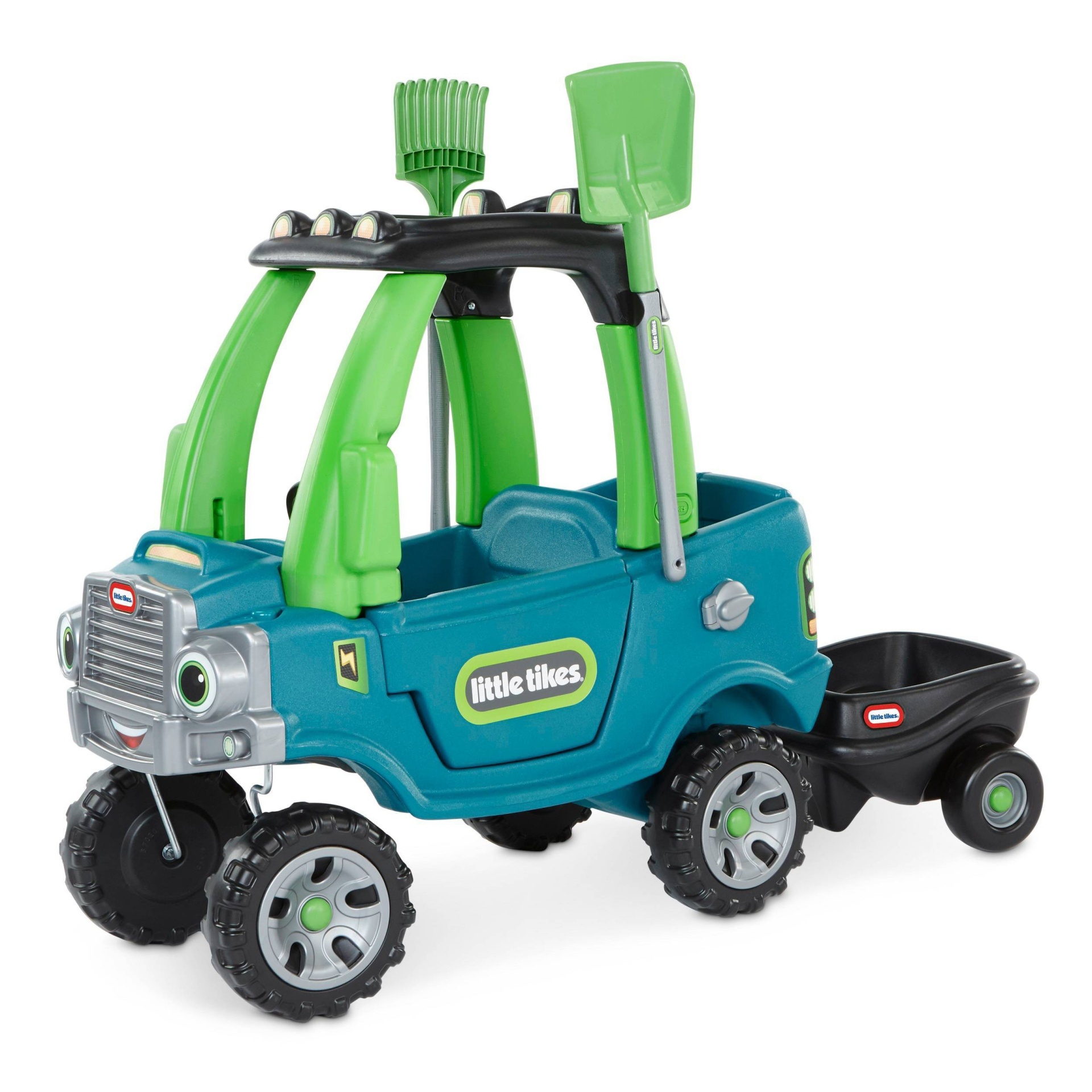 slide 1 of 7, Little Tikes Go Green Truck with Trailer Ride-On, 1 ct