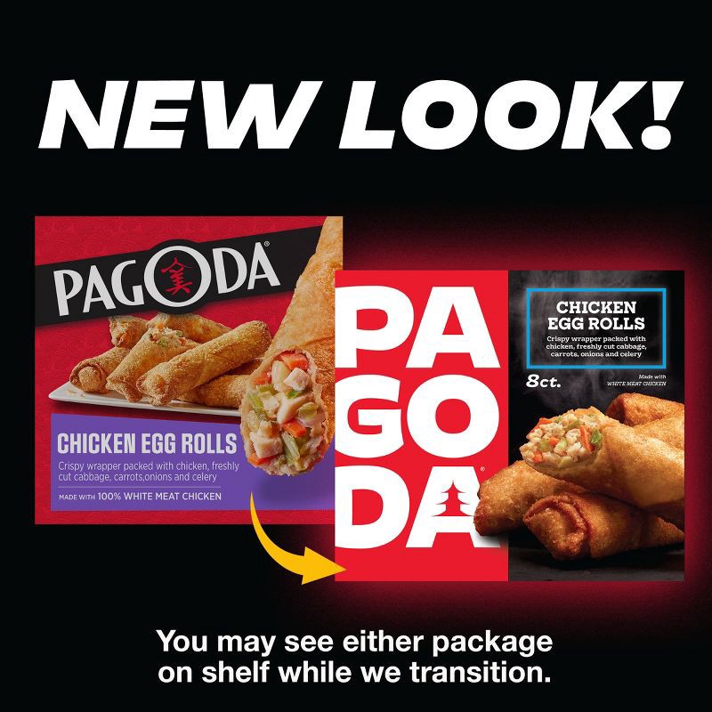 slide 3 of 10, PAGODA Frozen Chicken and Vegetable Egg Rolls - 8ct/22oz, 8 ct; 22 oz