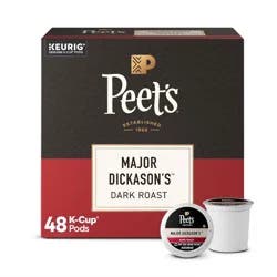 Peet's Coffee Major Dickason Dark Roast Single Serve Coffee Pods - 48ct
