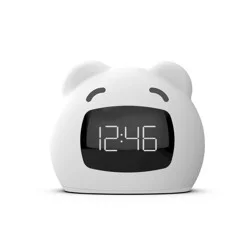 Kids' Wake Up Light Alarm Bear Clock White - Capello: Digital Toddler Clock with Sunrise Simulation, LED Display